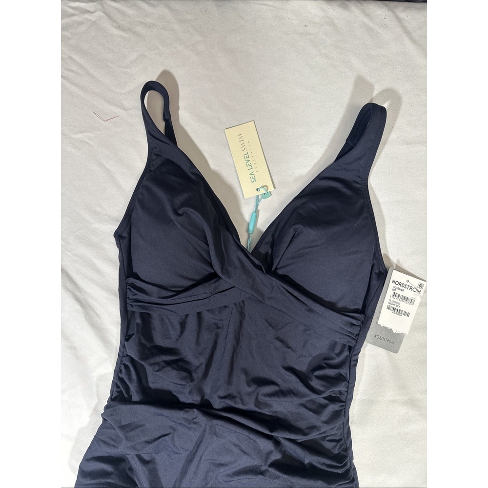 NWT $119 Sea Level [ 6 US ] Cross Front Multifit‎ One-Piece Swimsuit Blue#6926 - Picture 4 of 10